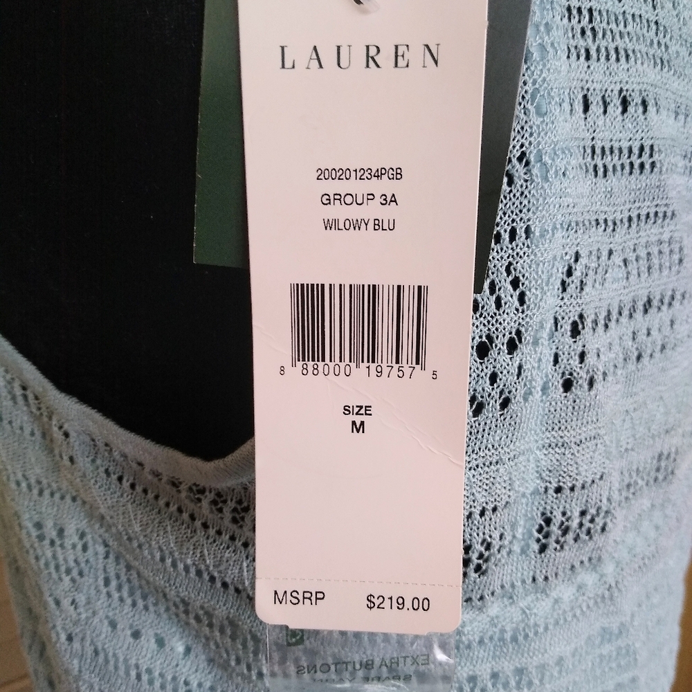 NWT Ralph Lauren Willow Blue Sleeveless Knit Midi Dress Size M MSRP $219 - Picture 10 of 12